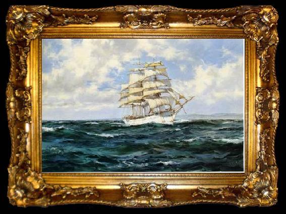 framed  unknow artist Seascape, boats, ships and warships.62, ta009-2